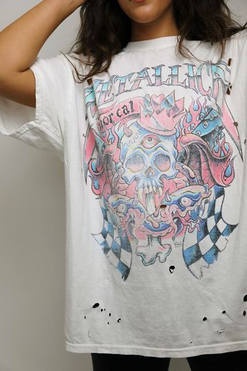 Distressed Metallica T-Shirt Dress | Urban Outfitters (US and RoW)