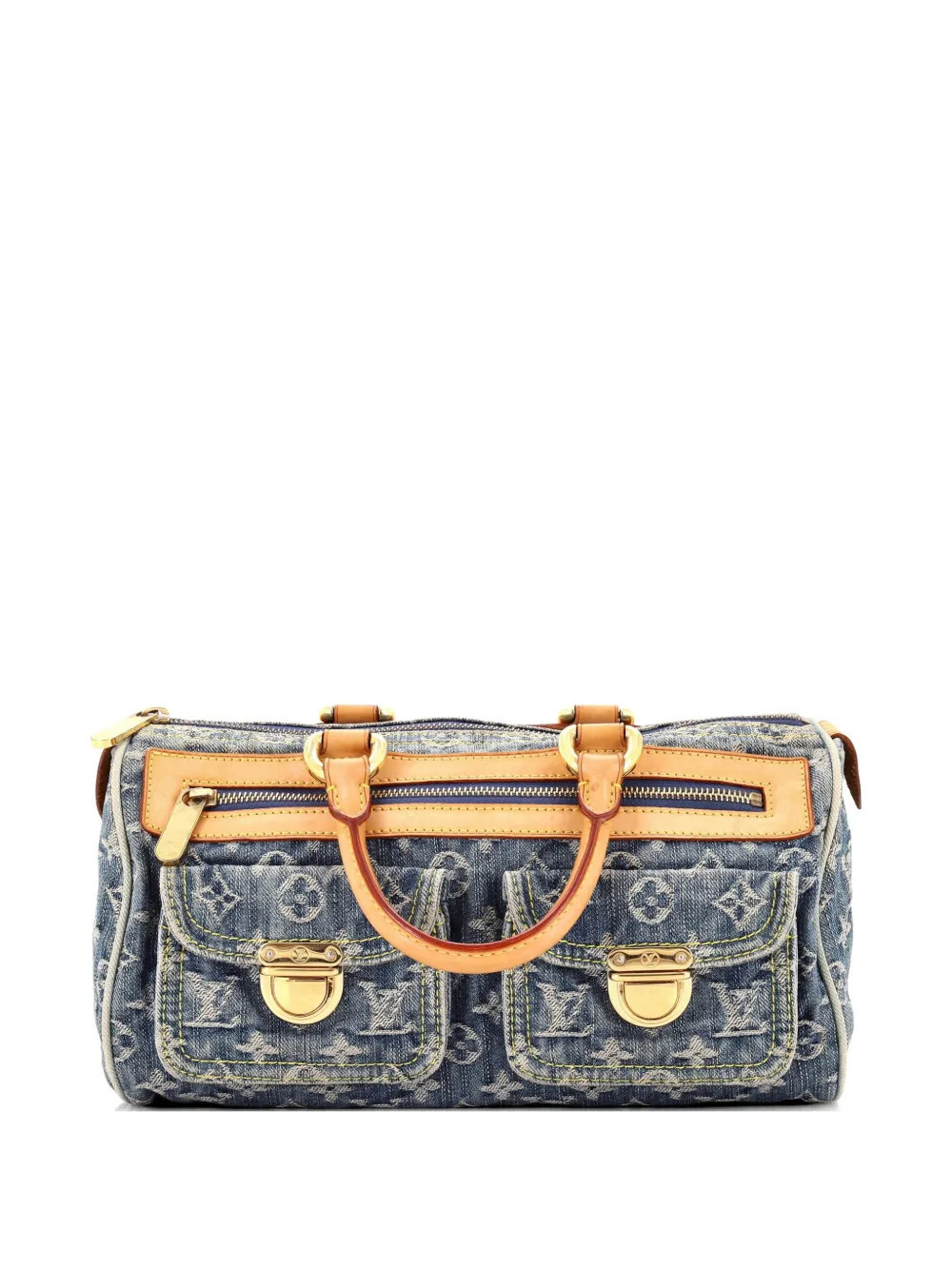 Louis Vuitton Pre-Owned Neo Speedy Bag Denim handbag - Blue | Farfetch Global