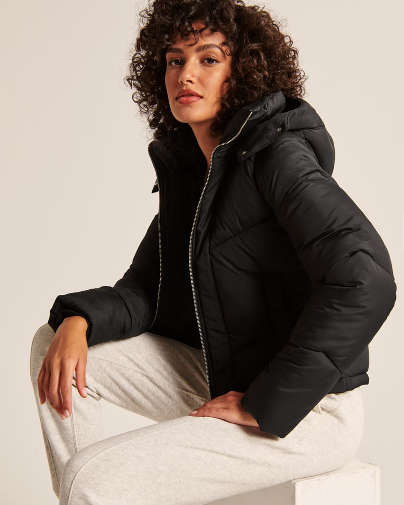 Hooded Mini Puffer | Abercrombie & Fitch (US)