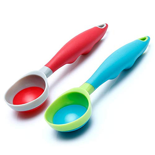 Ice Cream Scoop, 2PCS Nonstick Anti-Freeze Food grade PPR + rubber Ice Cream Scooper with the Hun... | Amazon (US)