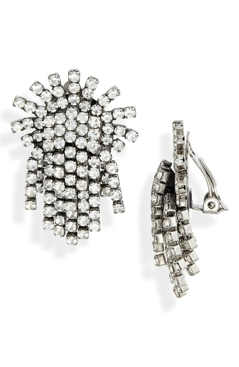 Crystal Burst Clip-On Earrings | Nordstrom