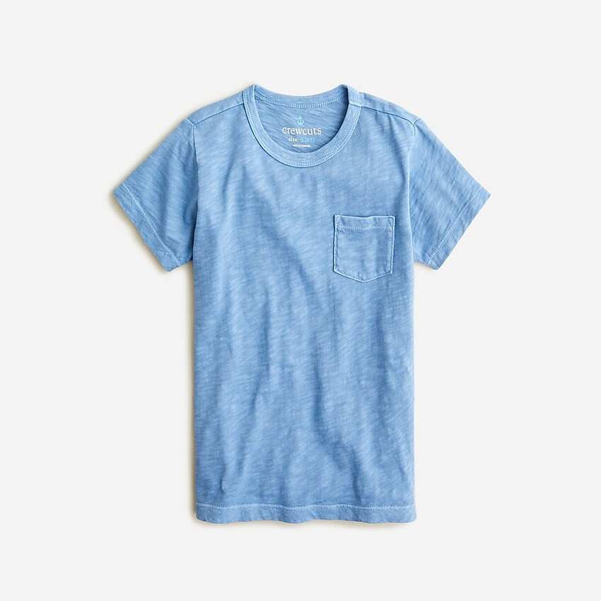 Kids' garment-dyed pocket T-shirt | J. Crew US