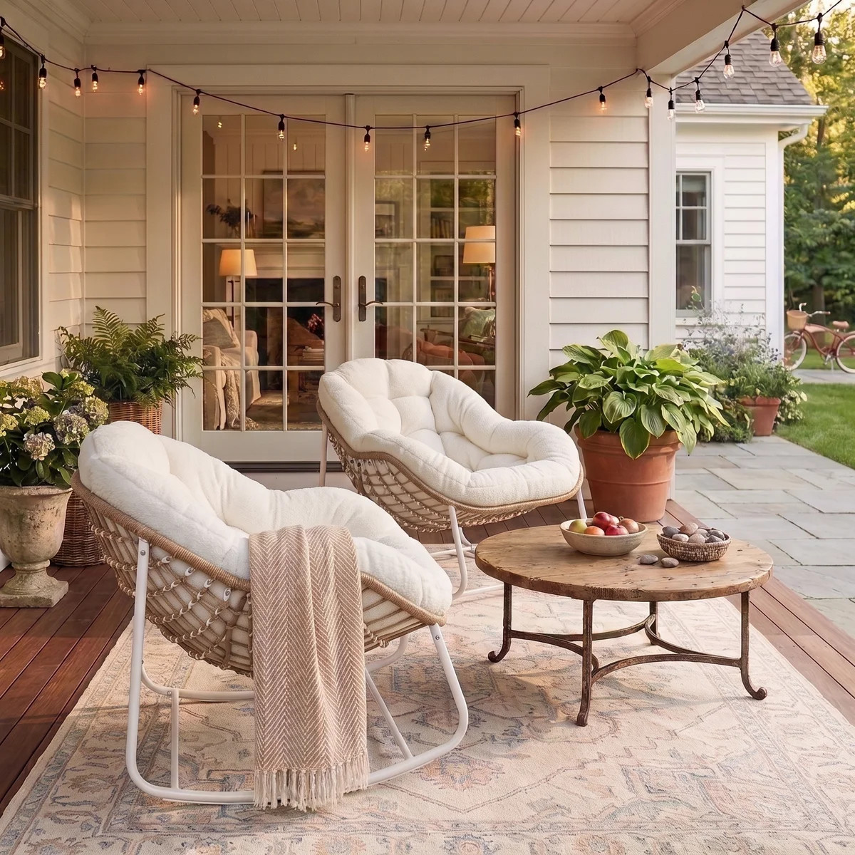 Cini Wicker Outdoor Chair (Set of 2) | Wayfair North America