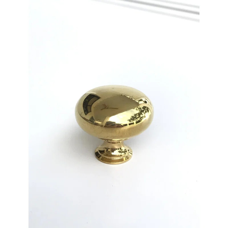 Eloise Unlacquered Brass 1 1/4" Round Knob | Wayfair North America