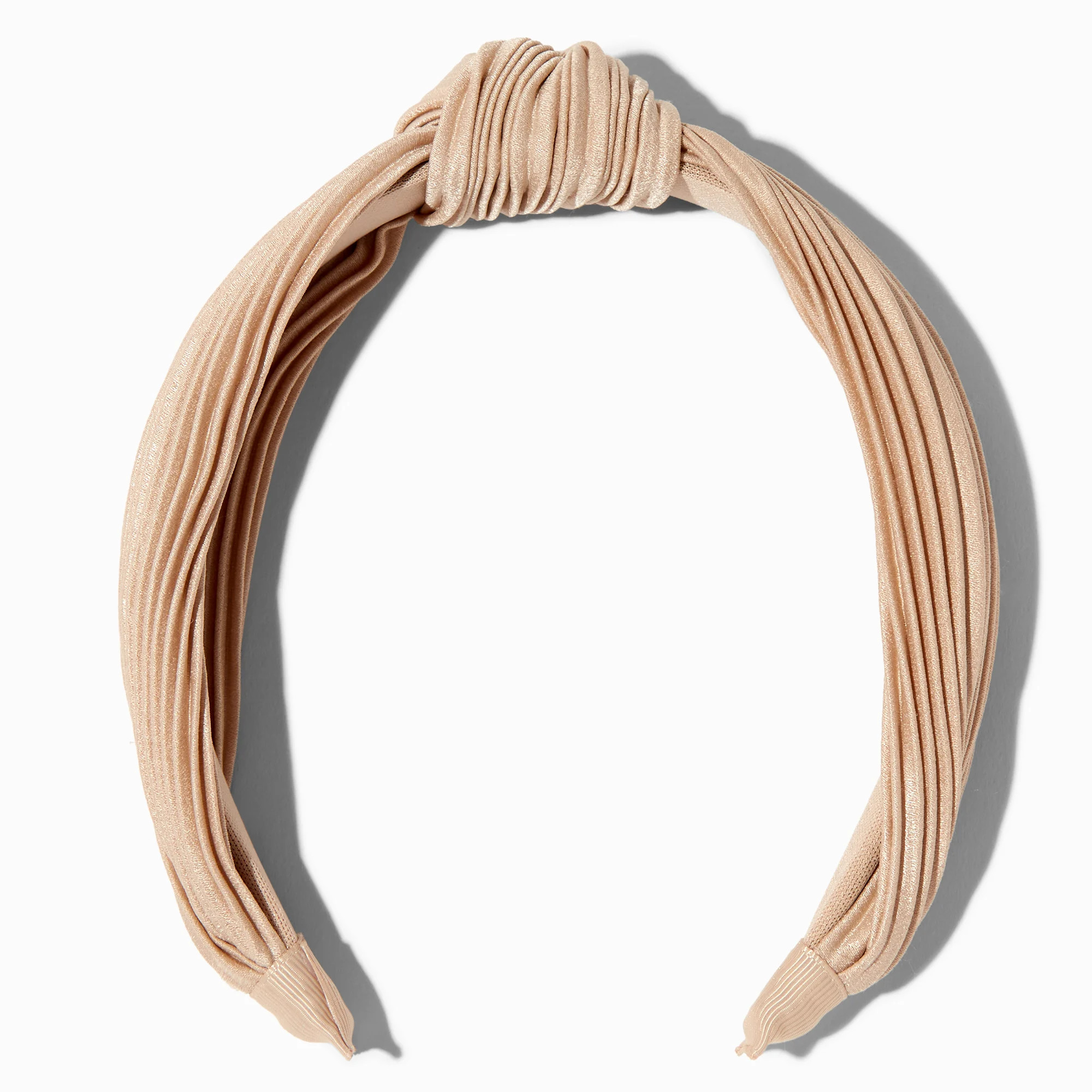 Champagne Pleated Knotted Headband | Claire's (UK)