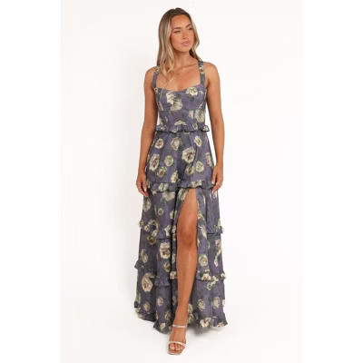 Petal and Pup Women's Lillee Tiered Maxi Dress - Lavender Floral S | Target