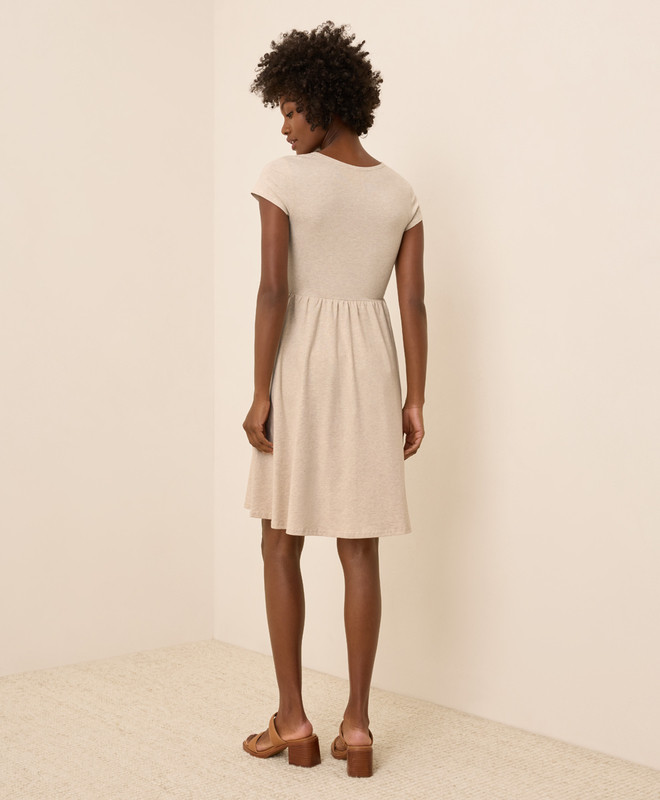 Women’s Fit & Flare Crossover Dress made with Organic Cotton | Pact | Pact Apparel