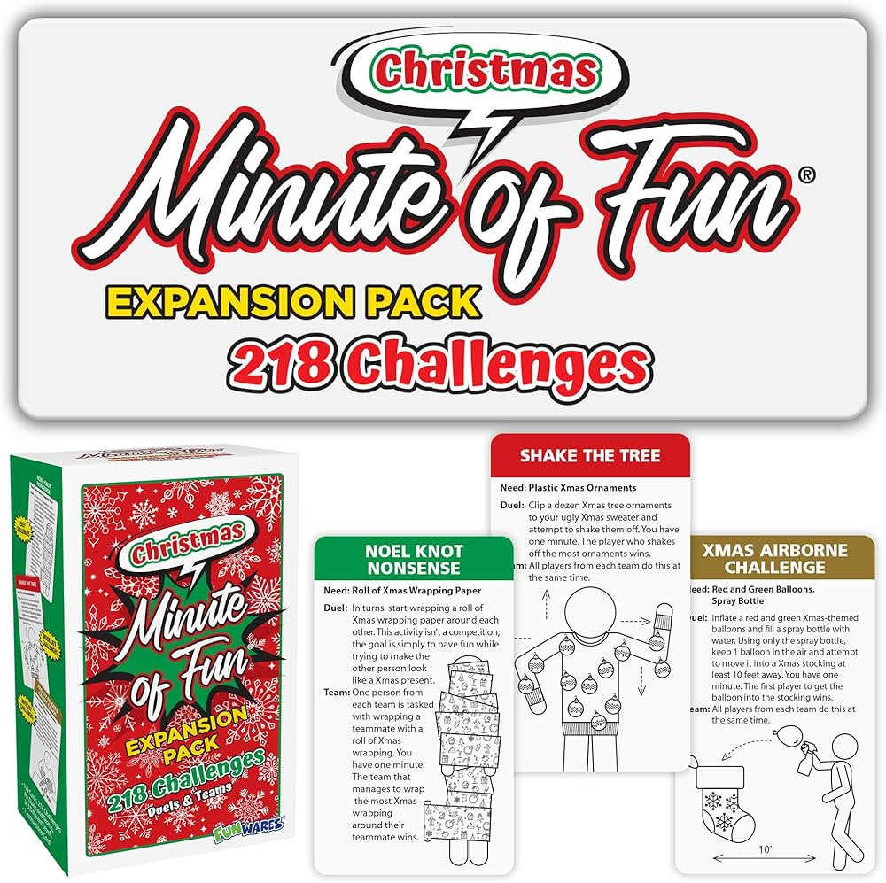 Minute of Fun, Christmas Edition - 218 New Minute to Win It Games, Transform Christmas Decoration... | Amazon (US)