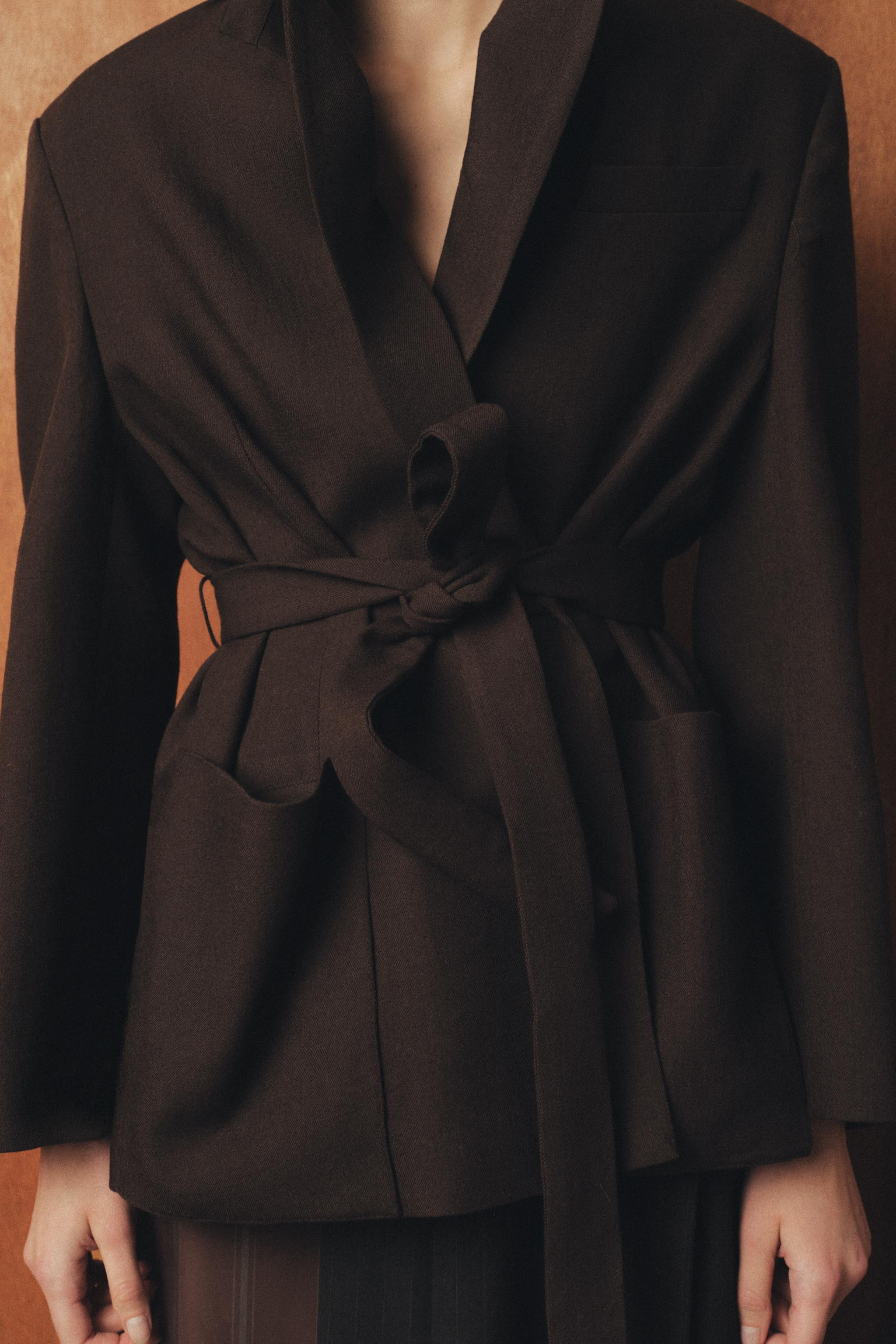 ZW COLLECTION LIMITED EDITION 100% WOOL BELTED BLAZER | Zara AU