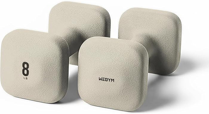 WeGym SafeGrip Square Dumbbells with Anti Slip Handles, Aesthetic Free Weights for Home Workouts,... | Amazon (US)