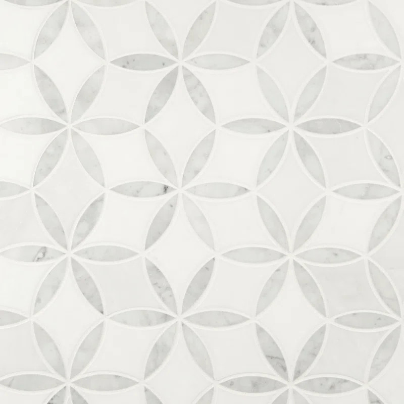 La Fleur 8.9" x 9.92" Marble Mosaic Tile | Wayfair North America