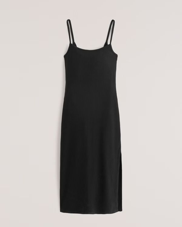 Strappy-Back Ribbed Knit Midi Dress | Abercrombie & Fitch (US)