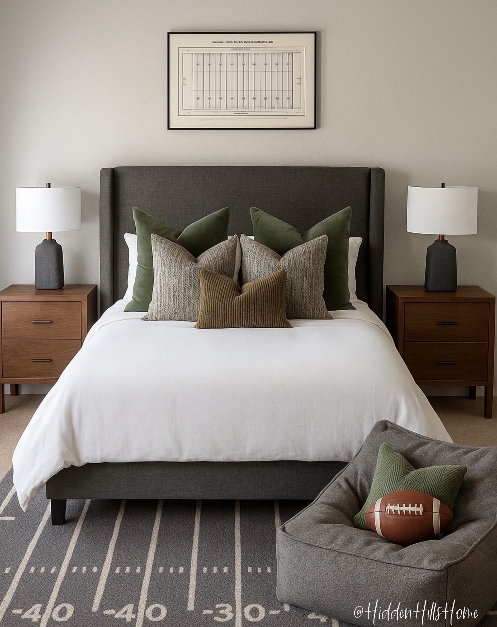 Boys football inspired bedroom mood board, football rug, teen boys bedroom design #boys

#LTKHome #LTKSaleAlert #LTKKids