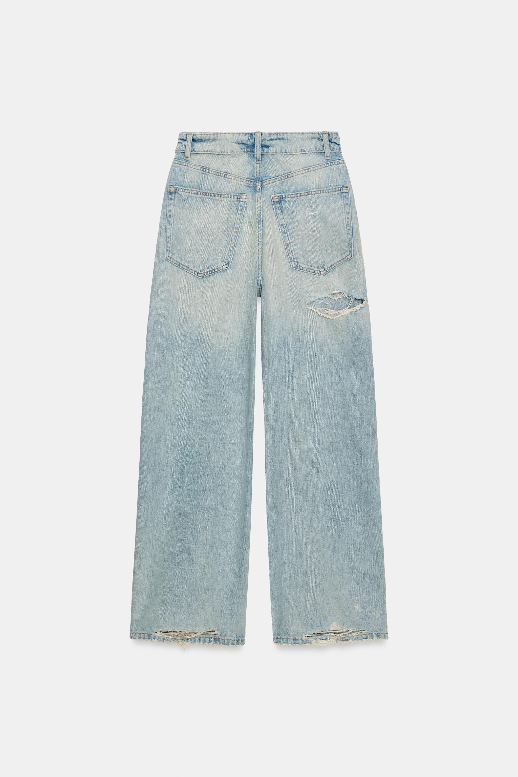 TRF FOLDED WAIST MID-WAIST JEANS | Zara UK