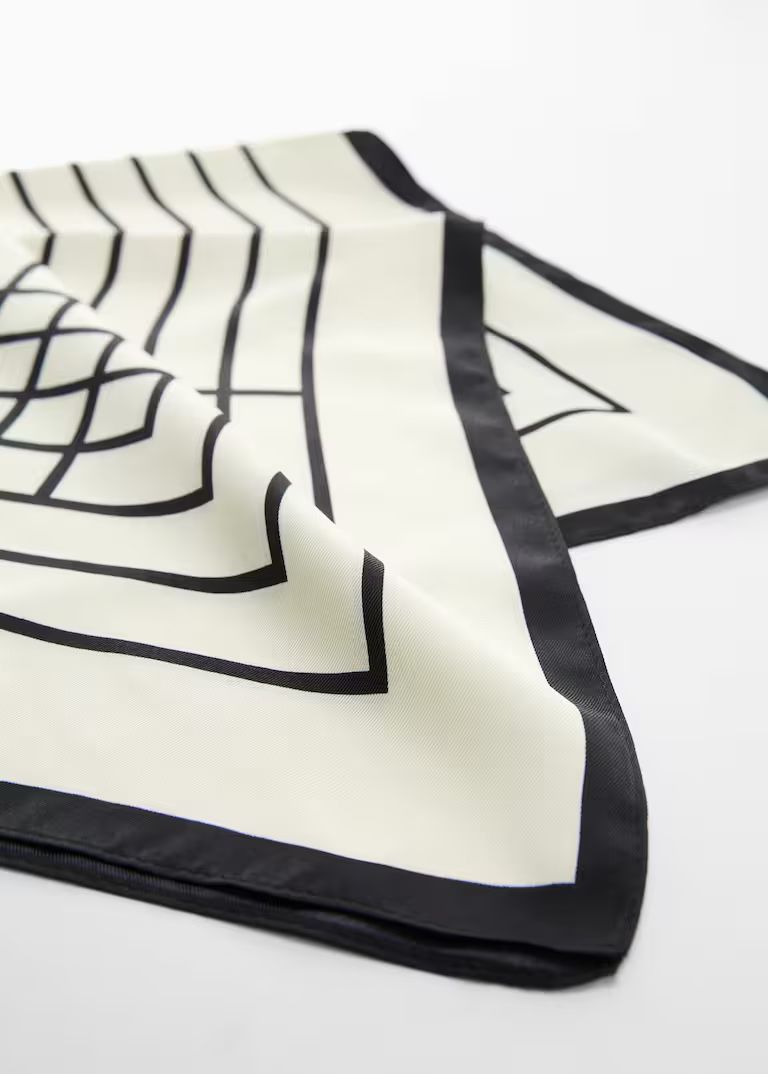 Geometric printed foulard -  Women | Mango United Kingdom | MANGO (UK)