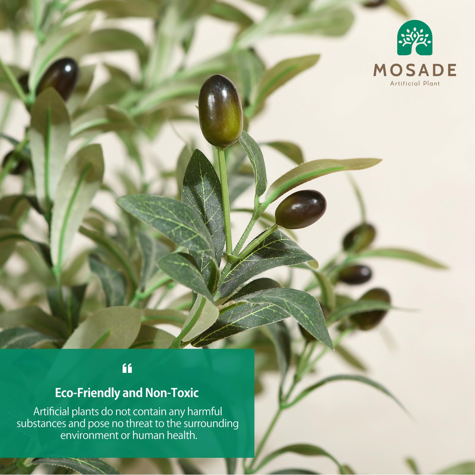 MOSADE Artificial Olive Tree 7 Feet Fake Olive Silk Plant and Handmade Seagrass Basket, Perfect T... | Amazon (US)