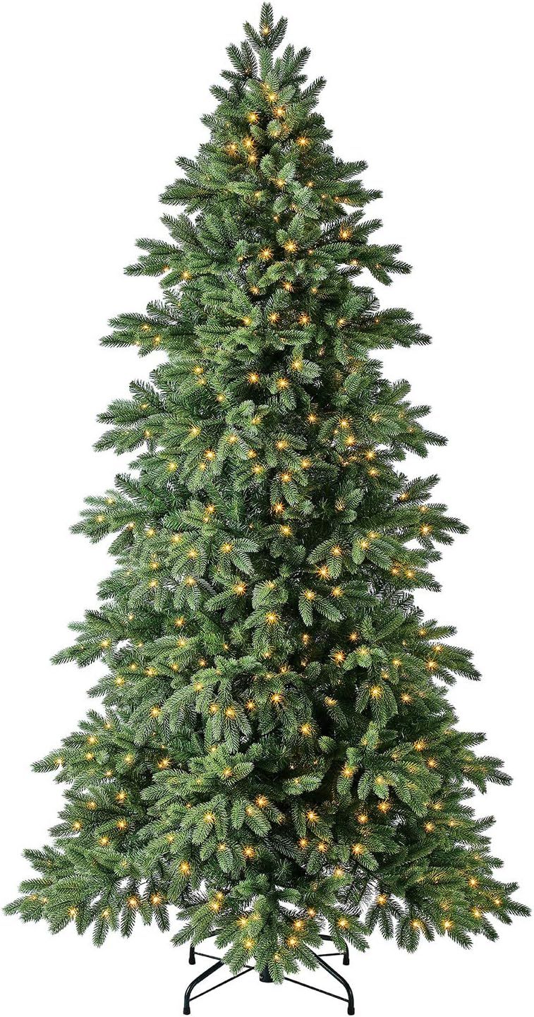 Evergreen Classics 7.5 ft Pre-Lit Virginia Fir Quick Set Artificial Christmas Tree, Warm White Fa... | Amazon (US)