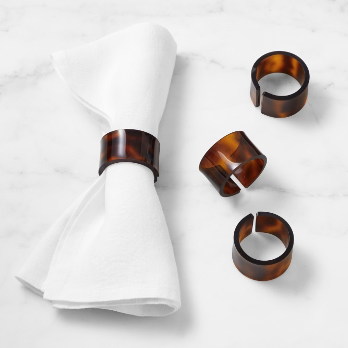 Tortoise Shell Napkin Rings, Set of 4 | Williams-Sonoma