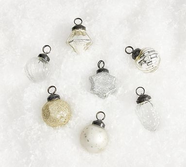 Mini Ornaments Silver Set | Pottery Barn (US)