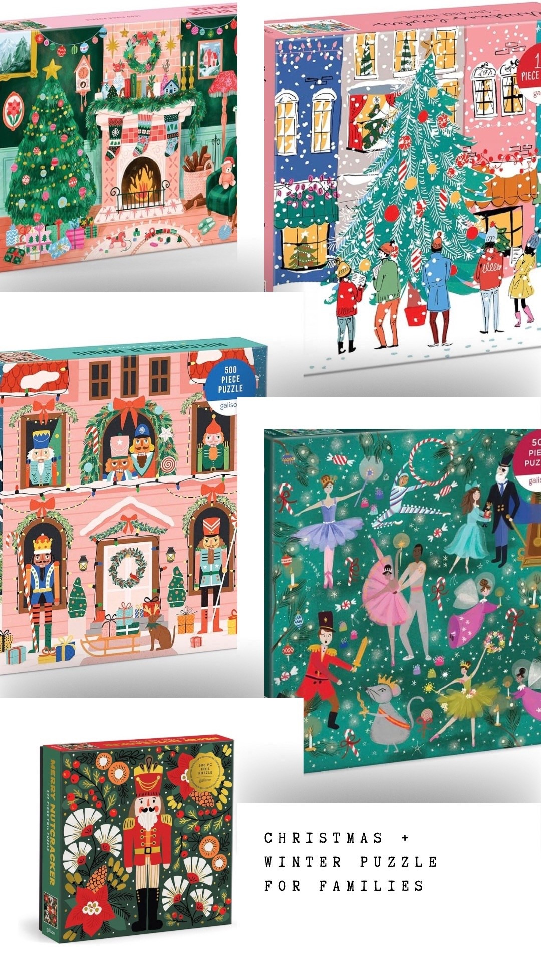 we love spending quality time as a family around a puzzle. these are some of my favorites that we’ve had for years and new puzzles. some have foil that make them shiny!

#LTKSeasonal #LTKHoliday #LTKGiftGuide