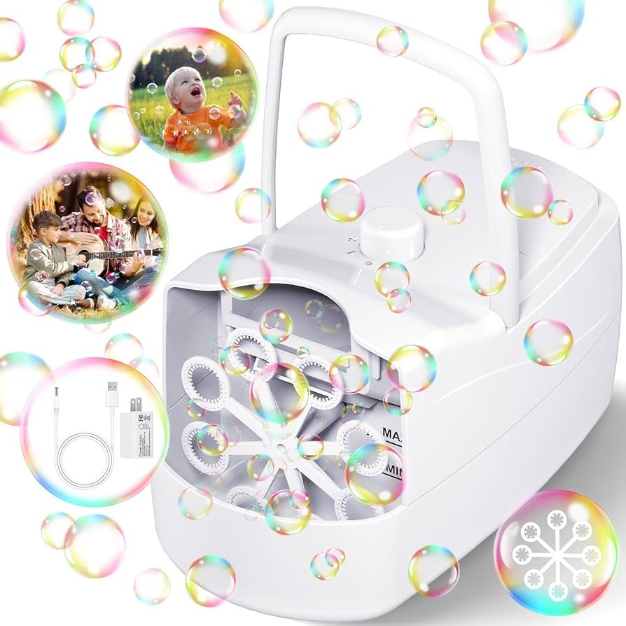 Bubble Machine, Automatic Bubble Blower Electronics Bubble Maker for Kids 18000+ Bubbles Per Minu... | Amazon (US)