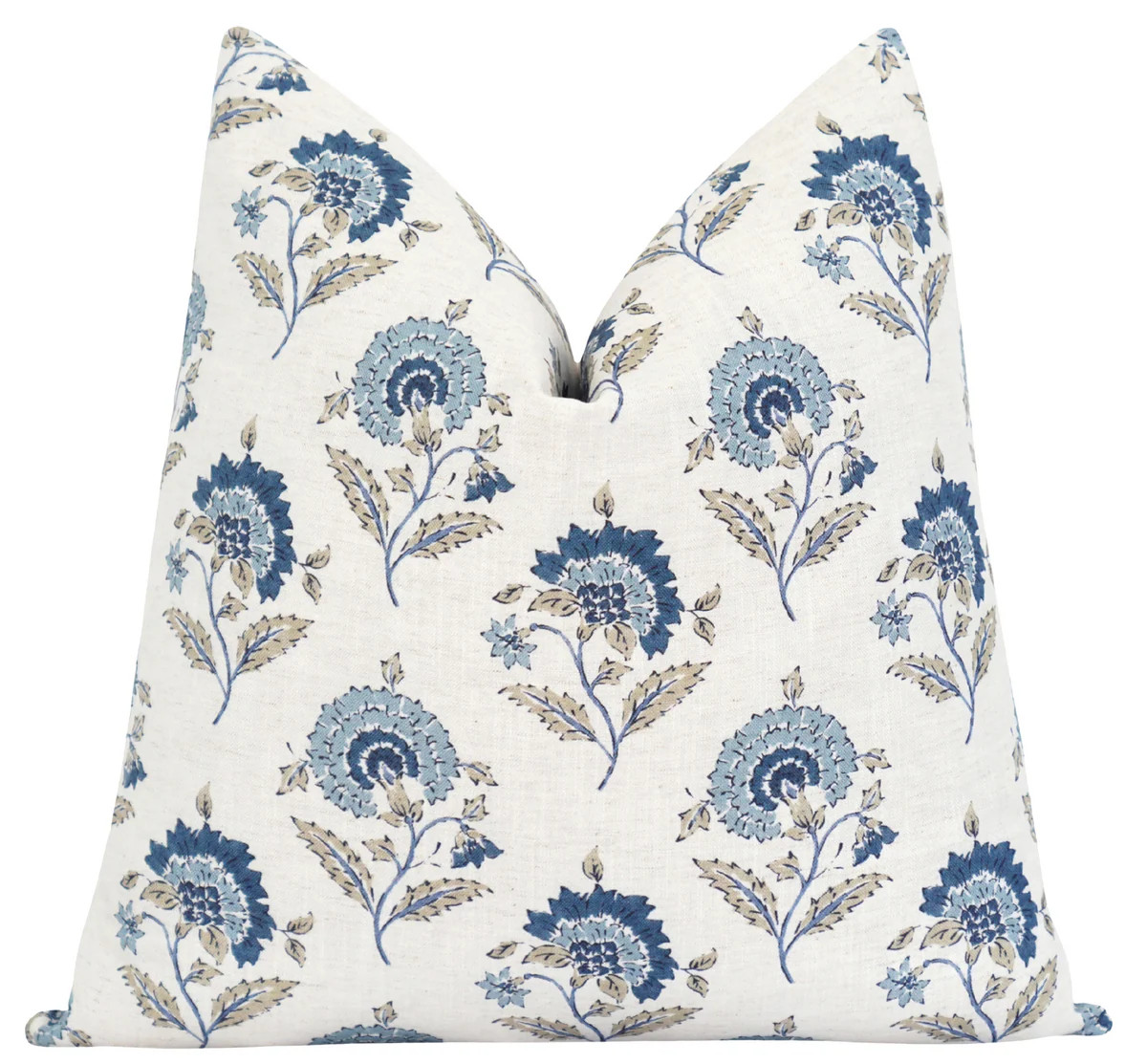 Hastings Chambray Floral Vine Pillow | Land of Pillows