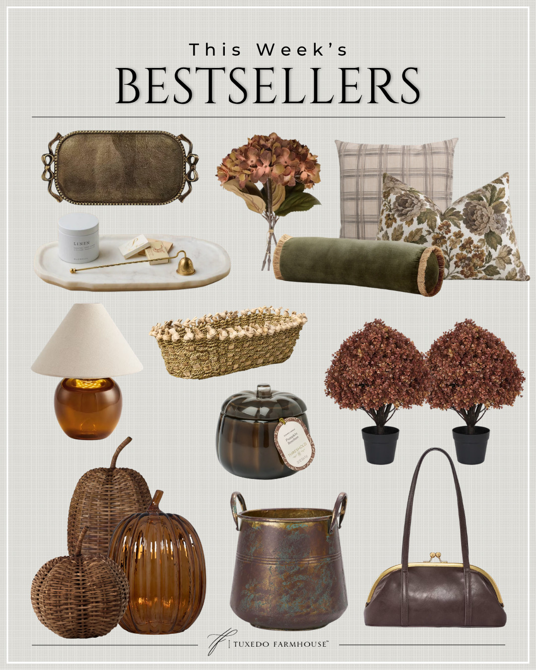 This Week's Bestsellers

Which one was your favorite?

Seasonal, home decor, accent chairs, rugs, wall art, frames, pillows, lamps, baskets, candles, books, coffee tables, ottomans, trays, bowls, consoles, accent tables
 

 #LTKSeasonal #LTKHome #LTKSaleAlert