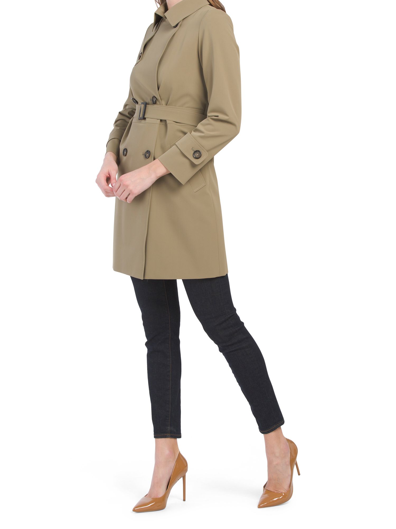 Made In Italy Double Breasted Belted Coat | Women | Marshalls | Marshalls