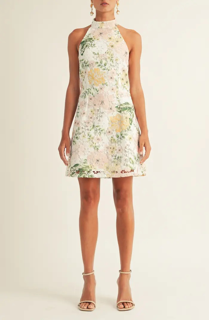 Tatiana Floral Lace Minidress | Nordstrom
