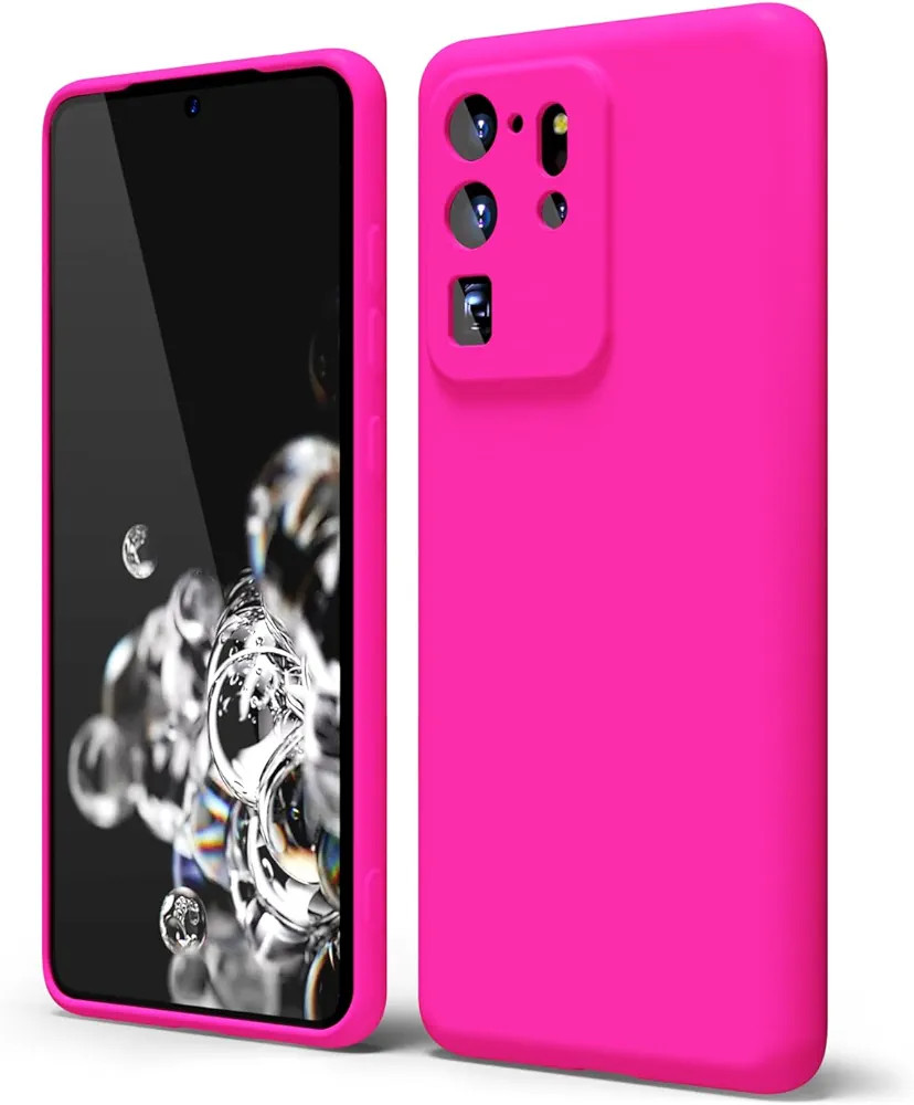 oakxco for Samsung Galaxy S20 Ultra Phone Case Liquid Silicone, Fluorescent Bright Solid Color, C... | Amazon (US)