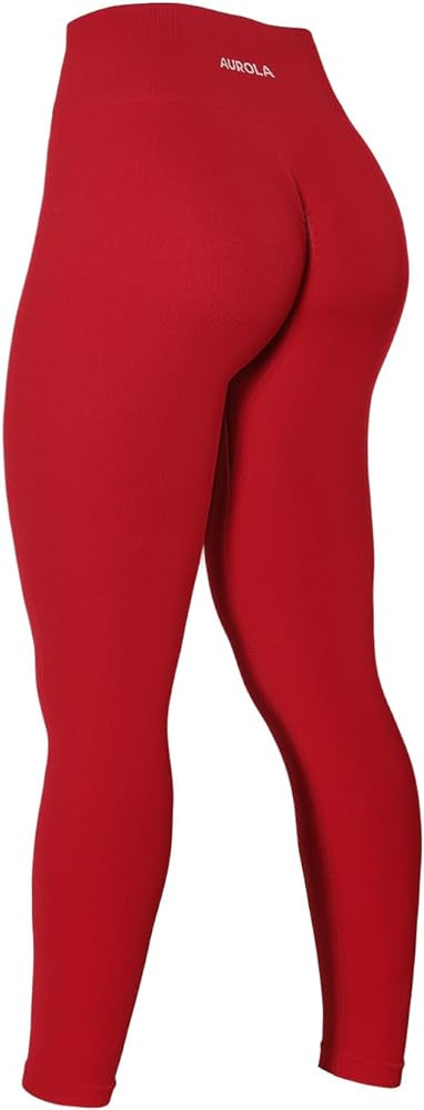 AUROLA Power Workout Leggings for Women Tummy Control Squat Proof Ribbed Thick Seamless Scrunch A... | Amazon (US)