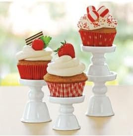 Porcelain Cupcake/Mini Treat Pedestal Stands - Set of 4 | Amazon (US)