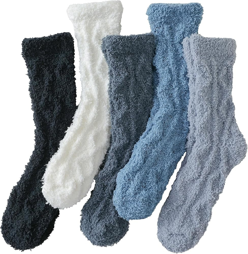TEHOOK Warm & Cozy Gifts for Women, Stocking Stuufers, Fluffy Fuzzy Plush Sleeping Slipper Socks ... | Amazon (US)