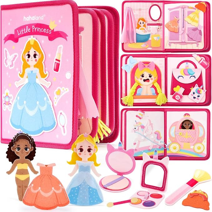 hahaland Toys Ages 3-5 Girls - Busy Board Princess Toys 3 Year Old Girls - Toddlers Quiet Busy Bo... | Amazon (US)