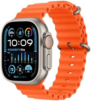 Apple Watch Ultra 2 [GPS + Cellular 49mm] Smartwatch with Rugged Titanium Case & Orange Ocean Ban... | Amazon (US)