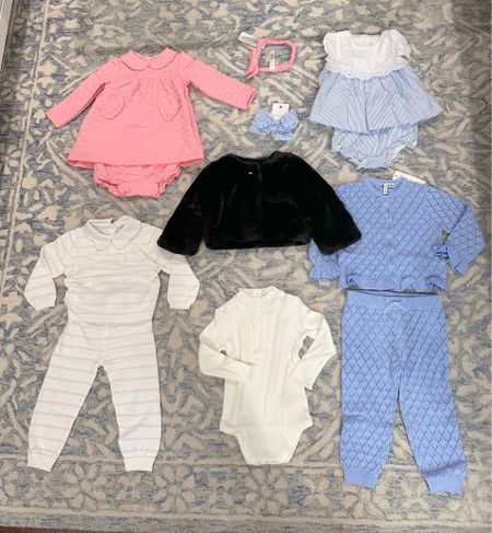 Baby girl blue  white pink clothes haul 