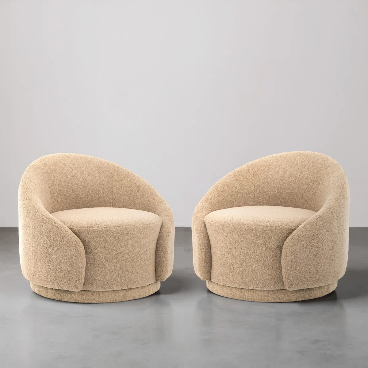 Aunna Upholstered Swivel Barrel Chair (Set of 2) | Wayfair North America