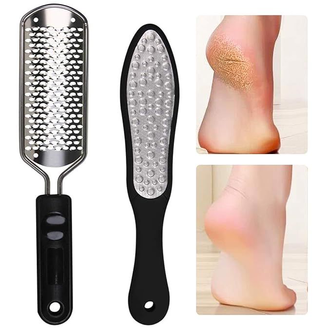 Oneleaf 2PCS Professional Pedicure Rasp Foot File Cracked Skin Corns Callus Remover for Extra Smo... | Amazon (US)