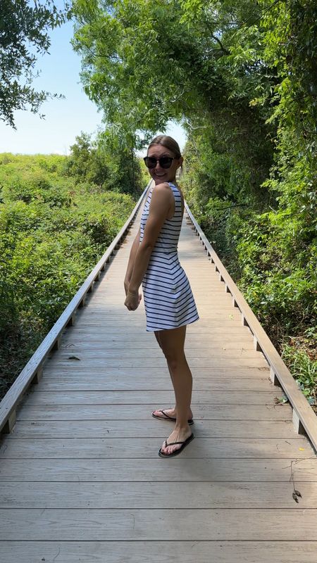 The cutest black and white striped tennis dress from Abercrombie for under $100 / athleisure / summer dress / travel outfit / preppy / coastal grandmother 

#LTKFitness #LTKFindsUnder100 #LTKTravel