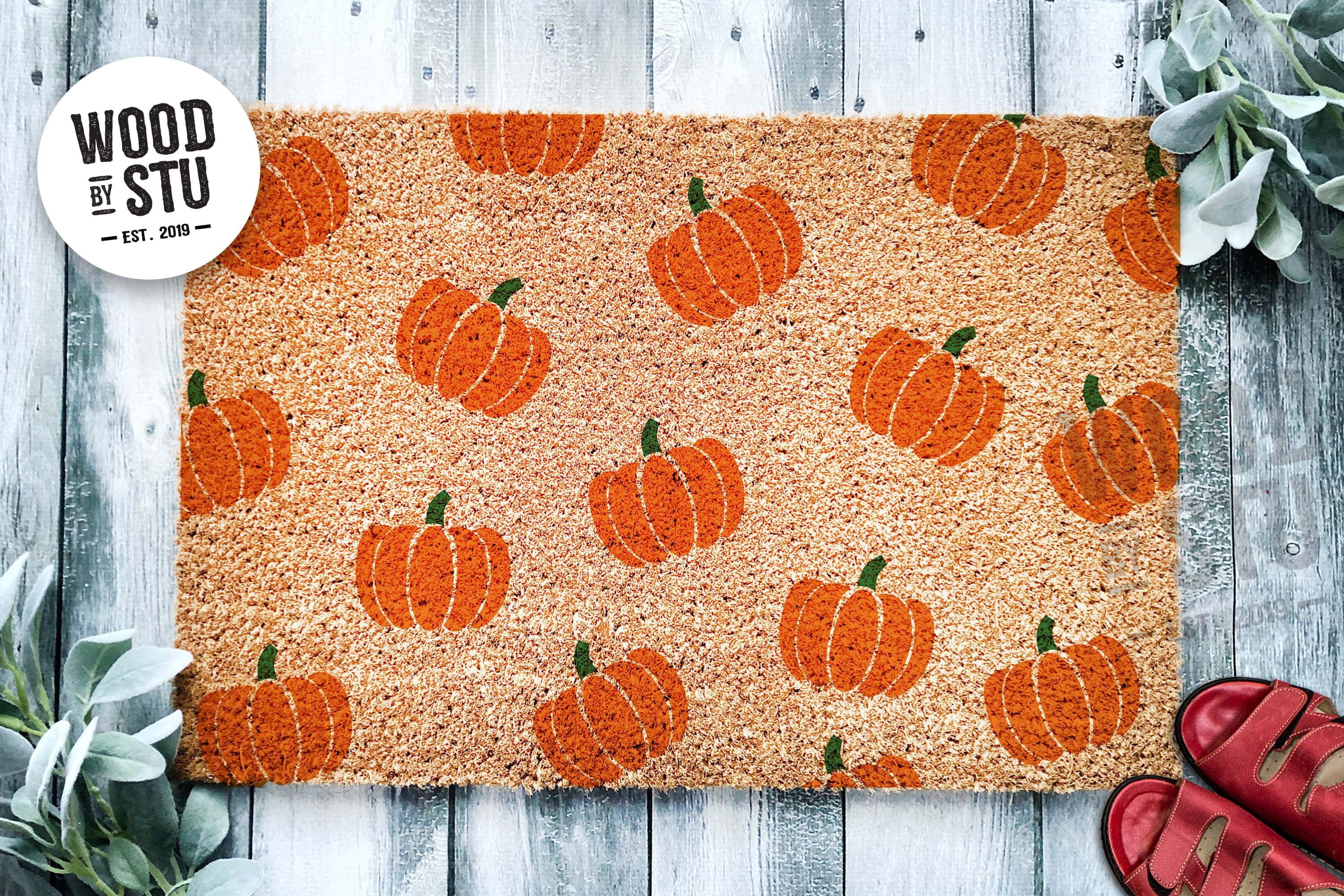Pumpkin Pattern Door Mat | Fall Doormat | Welcome Mat | Cute Pumpkin Fall Door Mat | Fall Autumn ... | Walmart (US)