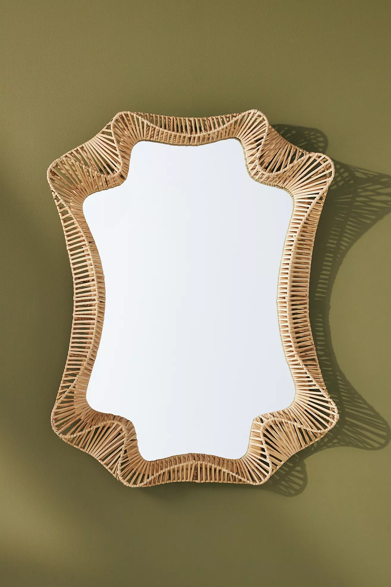 Clemente Rattan Mirror | Anthropologie (US)