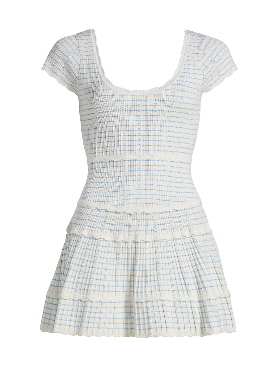 Women's Elisavette Striped Ribbed Minidress - Sailor Stripes - Size Small | Saks Fifth Avenue