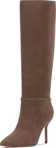Vince Camuto Women's Mirtha Ankle Link Wide Calf Knee High Boot, Toasted Taupe, 8.5 | Amazon (US)