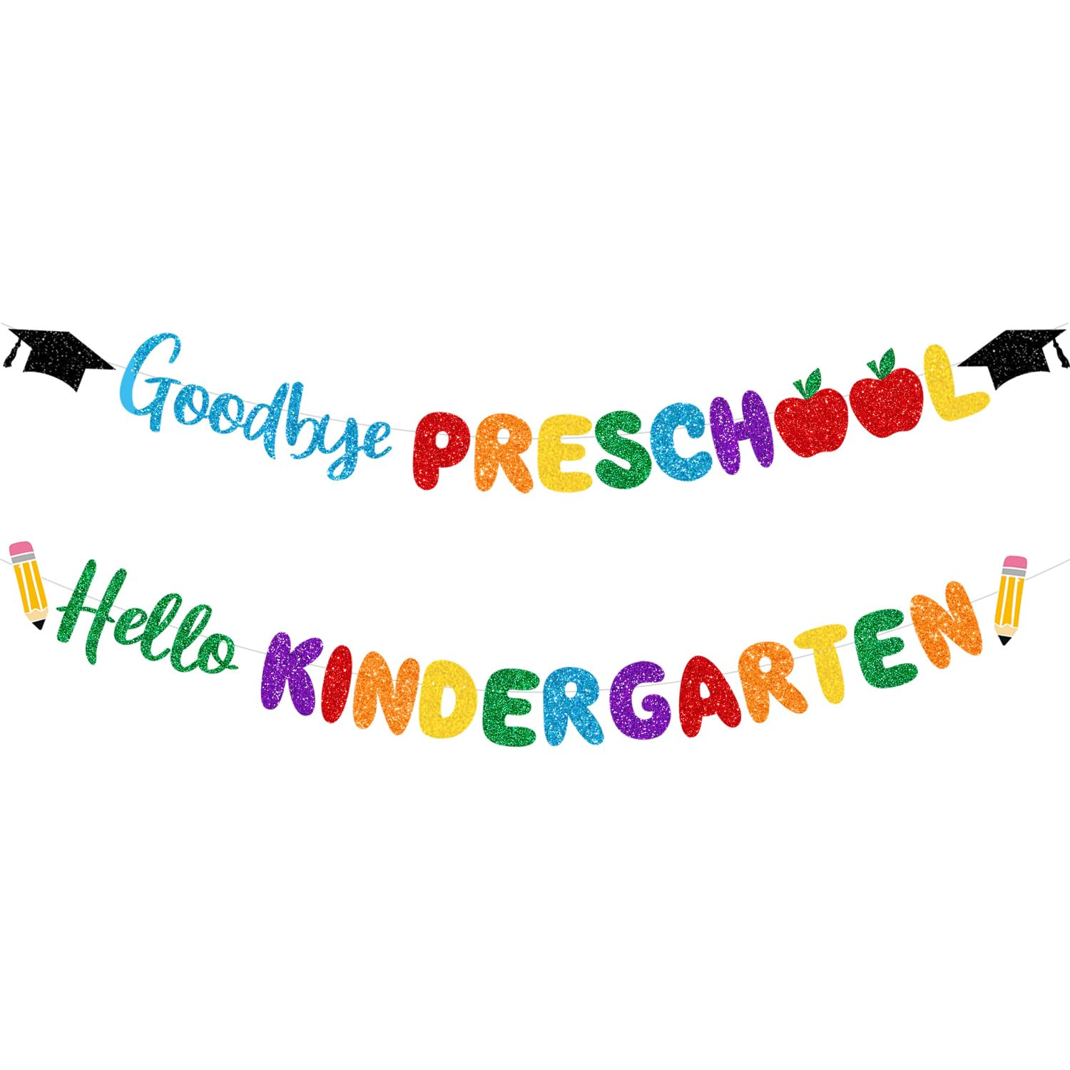 Preschool Graduation Decorations 2025, Goodbye Preschool Hello Kindergarten Banner, Pre-k Graduat... | Amazon (US)