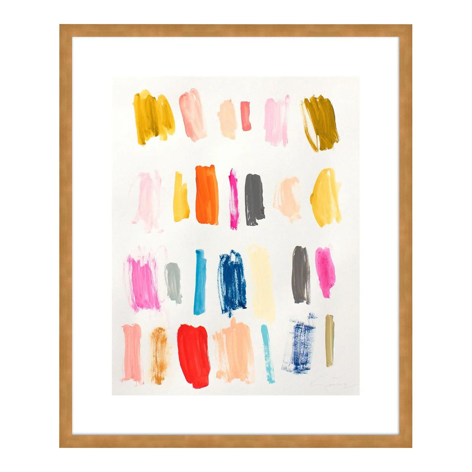 Color Instinct No. 1 by Lesley Grainger in Gold Frame, Small Art Print | Chairish