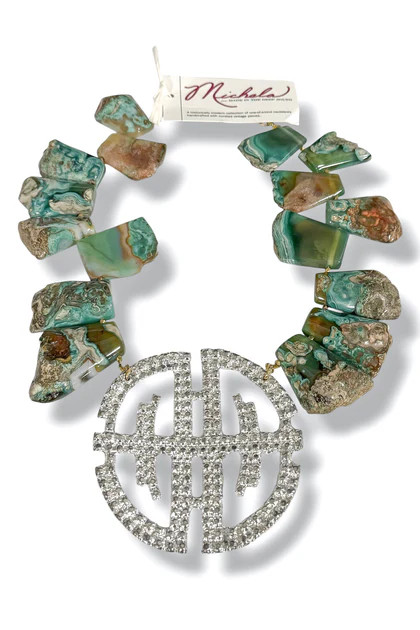 Made In The Deep South 1960s Buckle 1960s Agate Necklace | The Willow Tree