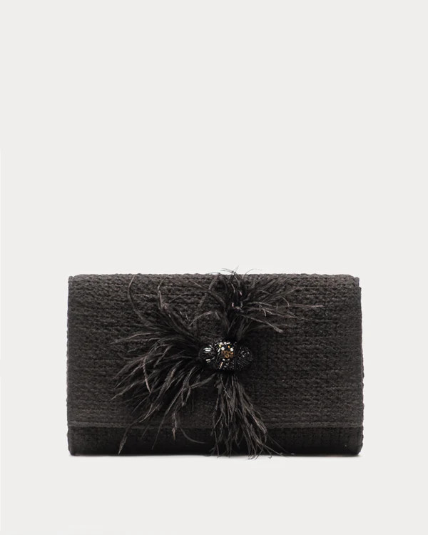 Betta Fish Clutch - Boucle Black | Frances Valentine