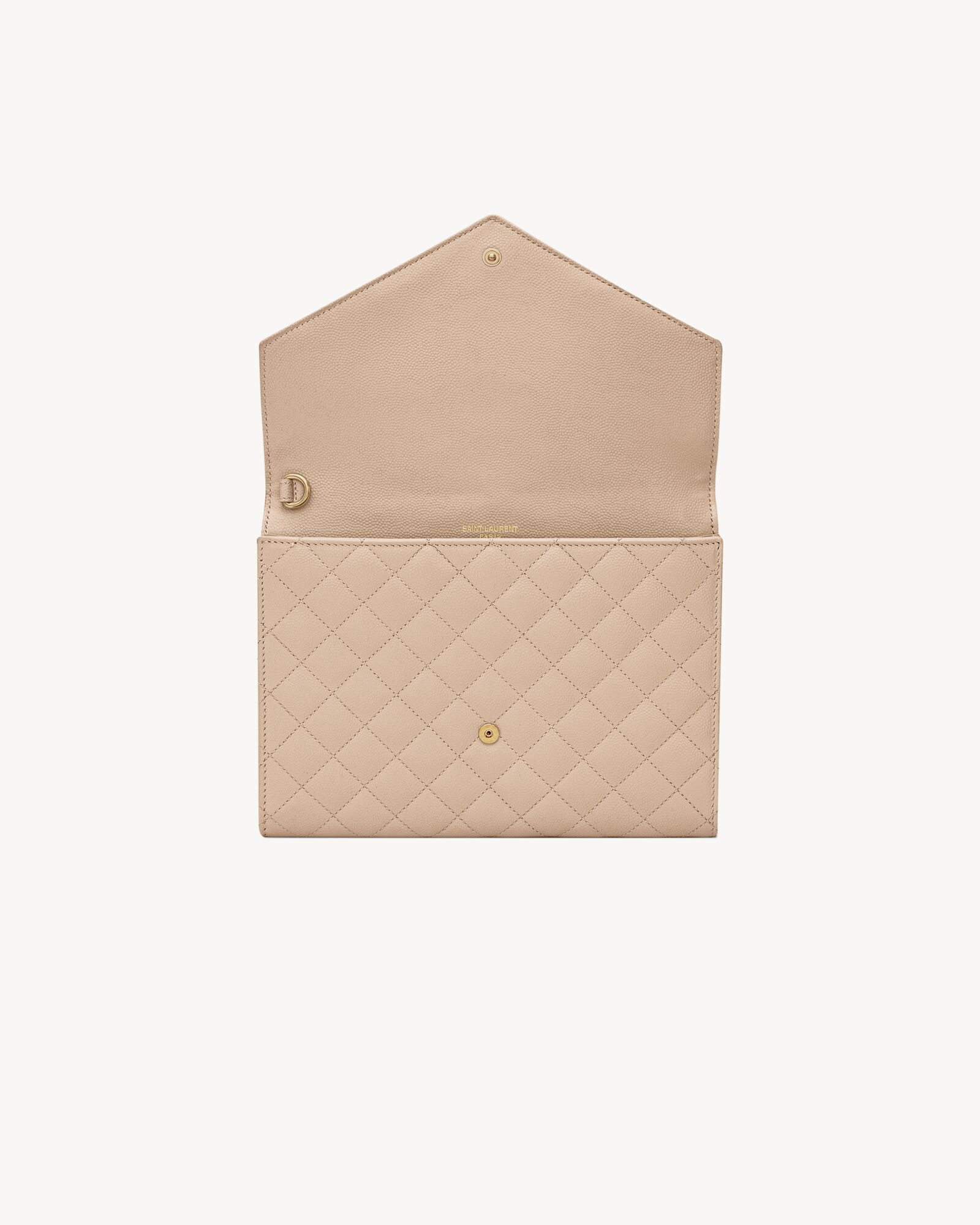 envelope flap pouch in mix matelassé grain de poudre embossed leather | Saint Laurent Inc. (Global)