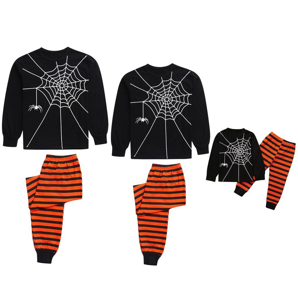 Follure-8563 Men Family Matching Halloween Spider Web Pajamas Pants Set Sleepwear Nightwear | Walmart (US)