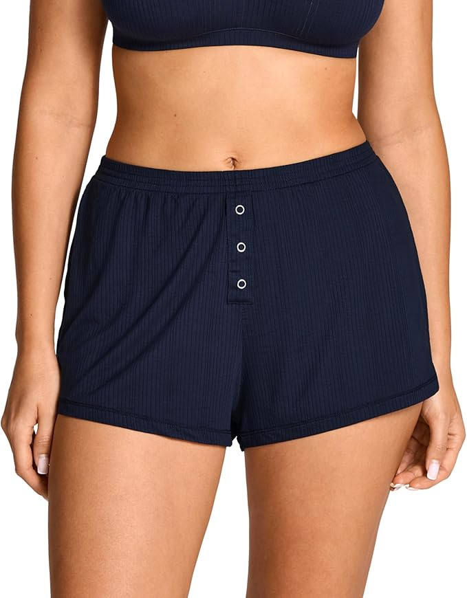 Women's Natrelax Pajamas Shorts Modal Relaxed Fit Sleep Lounge Summer Ribbed Casual Cozy Sleepwea... | Amazon (US)